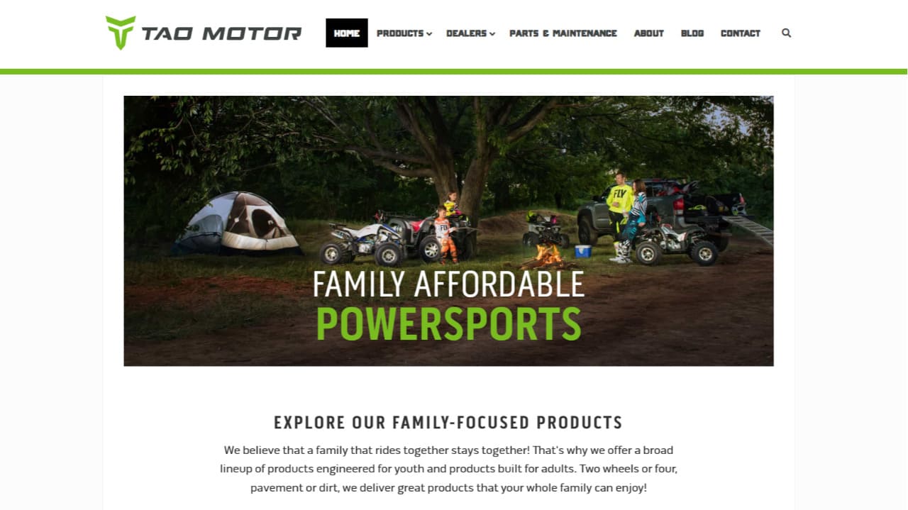Sitio oficial de Tao Motor